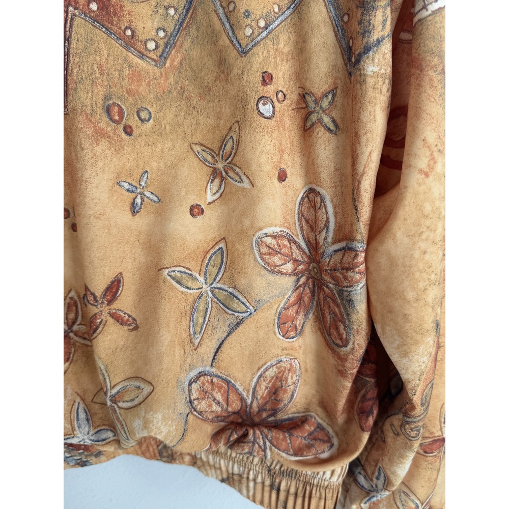Lily's of Beverly Hills Vintage 90s Abstract Track Jacket Womens Large Retro Art - Picture 10 of 12